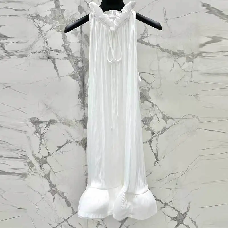 Модное Новое однотонное кружевное дизайнерское платье-майка с завязкой, винтажное платье-футляр с цветочным узором, юбка с подолом, прямое платье-майка, женская одежда