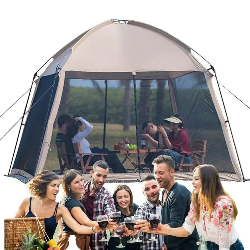 Tent With Netting Instant Screen Party Tent With Mesh Side Walls Instant Screen Party Tent Accommodates 6-8 People For