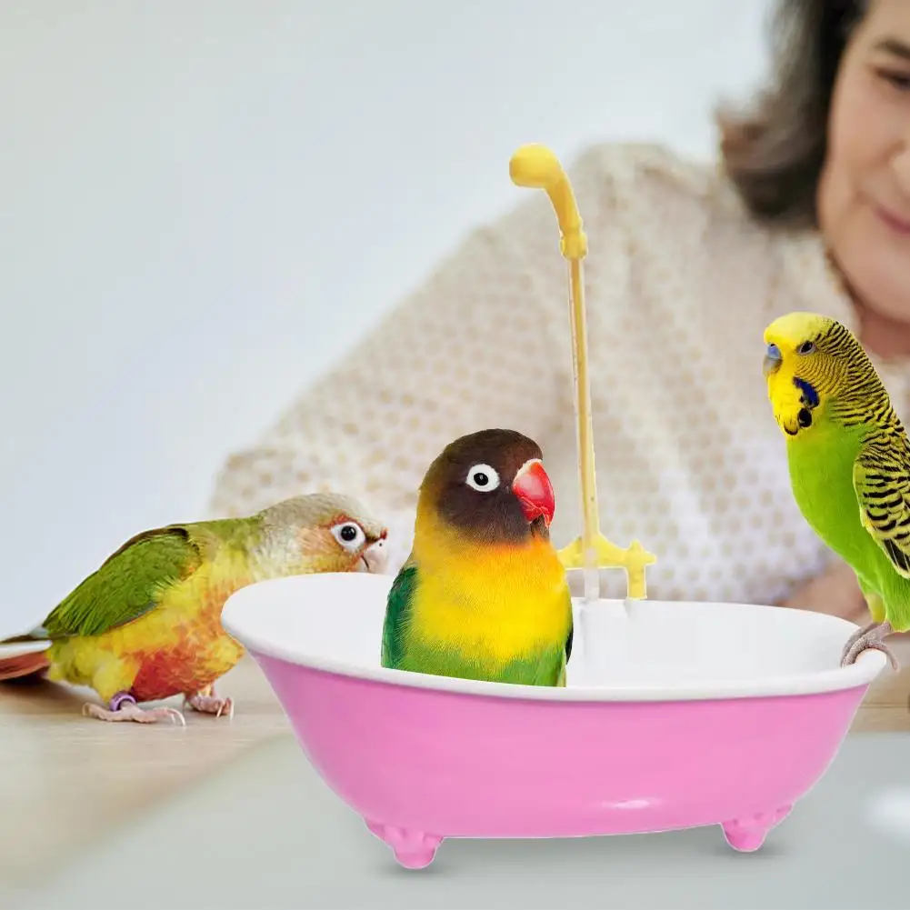 

Creative Parrot Automatic Bathtub Bird Bath Tub Bird Shower Bathing Tub Feeder Bowl Parrot Birdbath Bathing Shower Accessories