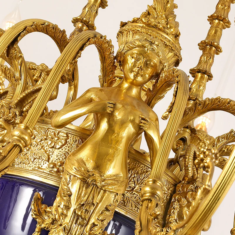 Европейская классическая антикварная лампа французская металлическая цепочка