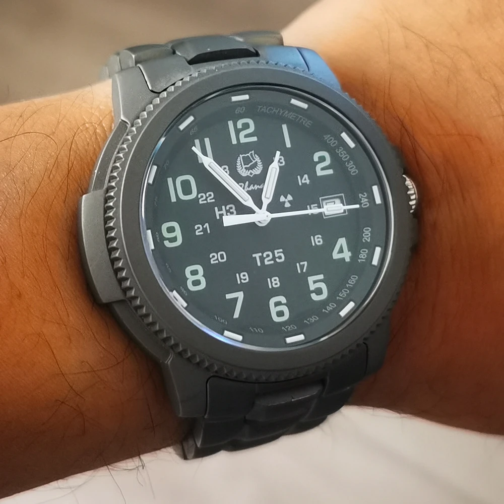 

Titanium Military Watch Men Sports Quartz Wristwatches 100m Diver Watches 40mm Tritium Gas Luminous Clocks Zhanqi Luxury Brand