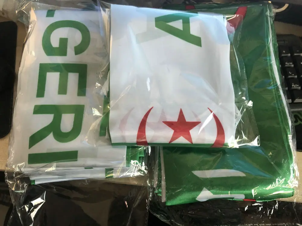 Флаг Алжира 14*130 см шарф из на заказ шарфы футбольной команды атласный баннер с