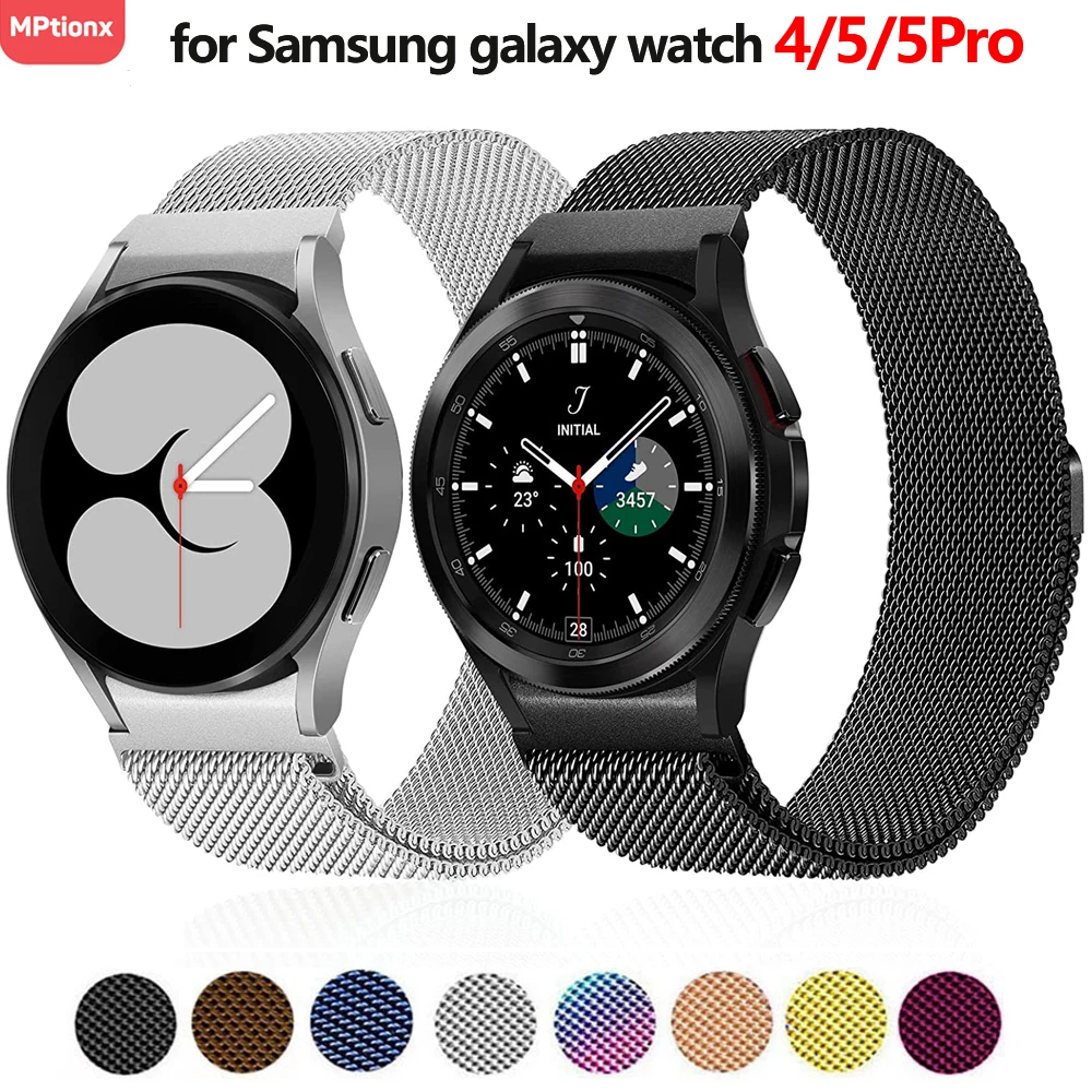 Magnetic Strap for Samsung Galaxy Watch 5 Pro 45mm Galaxy Watch 5/4 40mm 44mm Metal Belt Bracelet Galaxy Watch4 Classic 42m 46mm