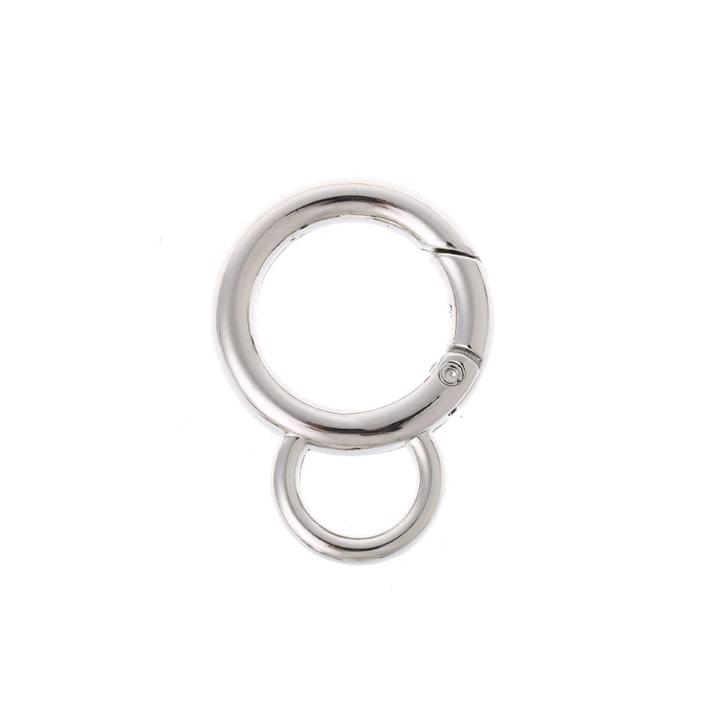 

Q1QA Metal Snap Clip Trigger Spring Gate 8 Rings Key Buckles Bag Accessories