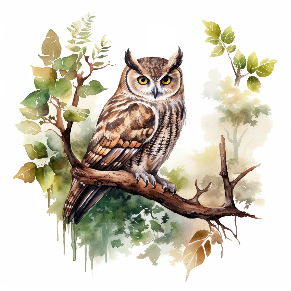 

Водонепроницаемая наклейка «Красивые совы»