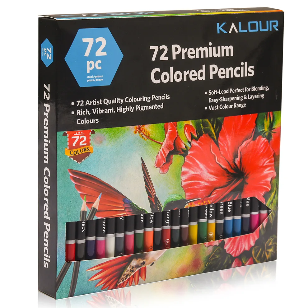 KALOUR 72 color pencil set beginner hand-drawn pencils oil-based colored pencil set drawing pencils