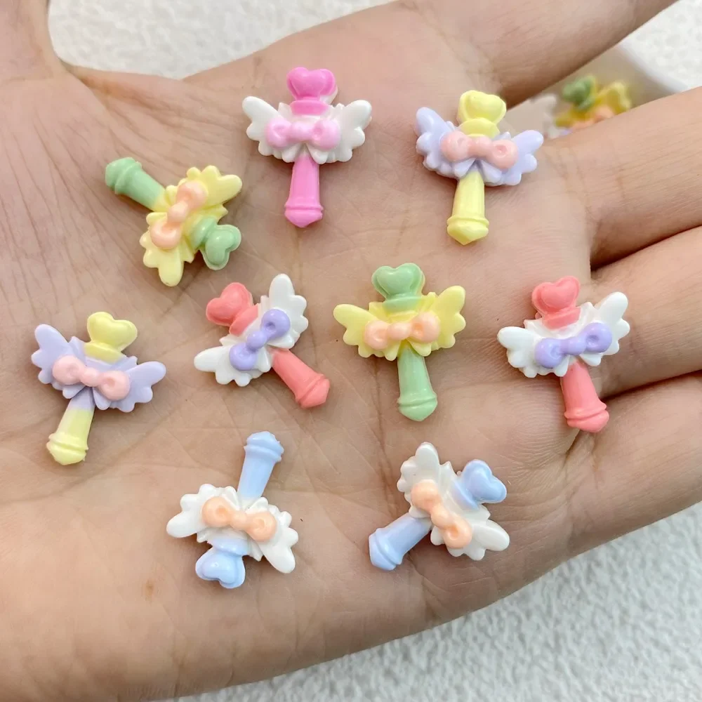 

30Pcs New Cute Resin Mini Magic Stick Series Series Free Shipping Flat Back Manicure Parts Embellishments For Hair Bows