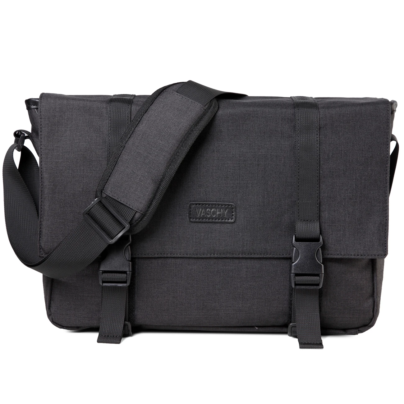 Vaschy Messenger Bag Water Resistant Slim Crossbody Laptop Shoulder Bag for Men Women Fits 14in Laptop for Work,School,Office