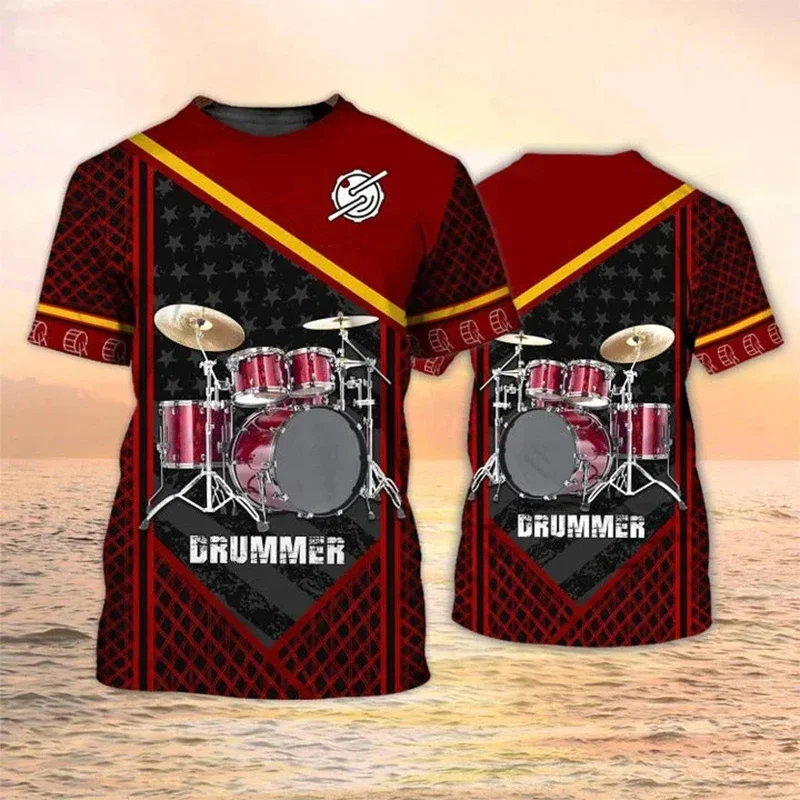 Мужская футболка с электронным барабаном |