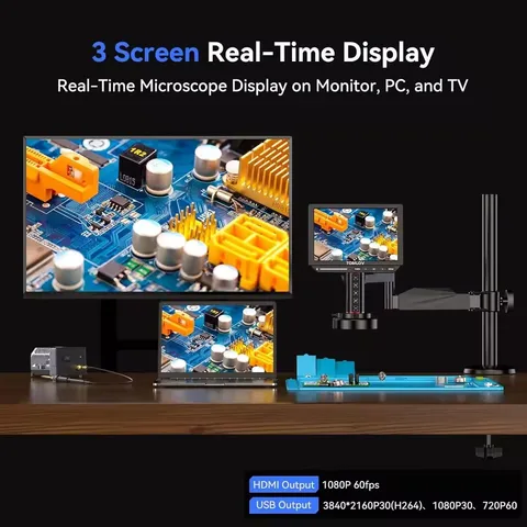 Цифровой микроскоп с автофокусом 4K, 2000X8 дюймов, TM4K-AF, гибкий рычаг, электронный паяльный микроскоп HDMI для ремонта мобильных телефонов