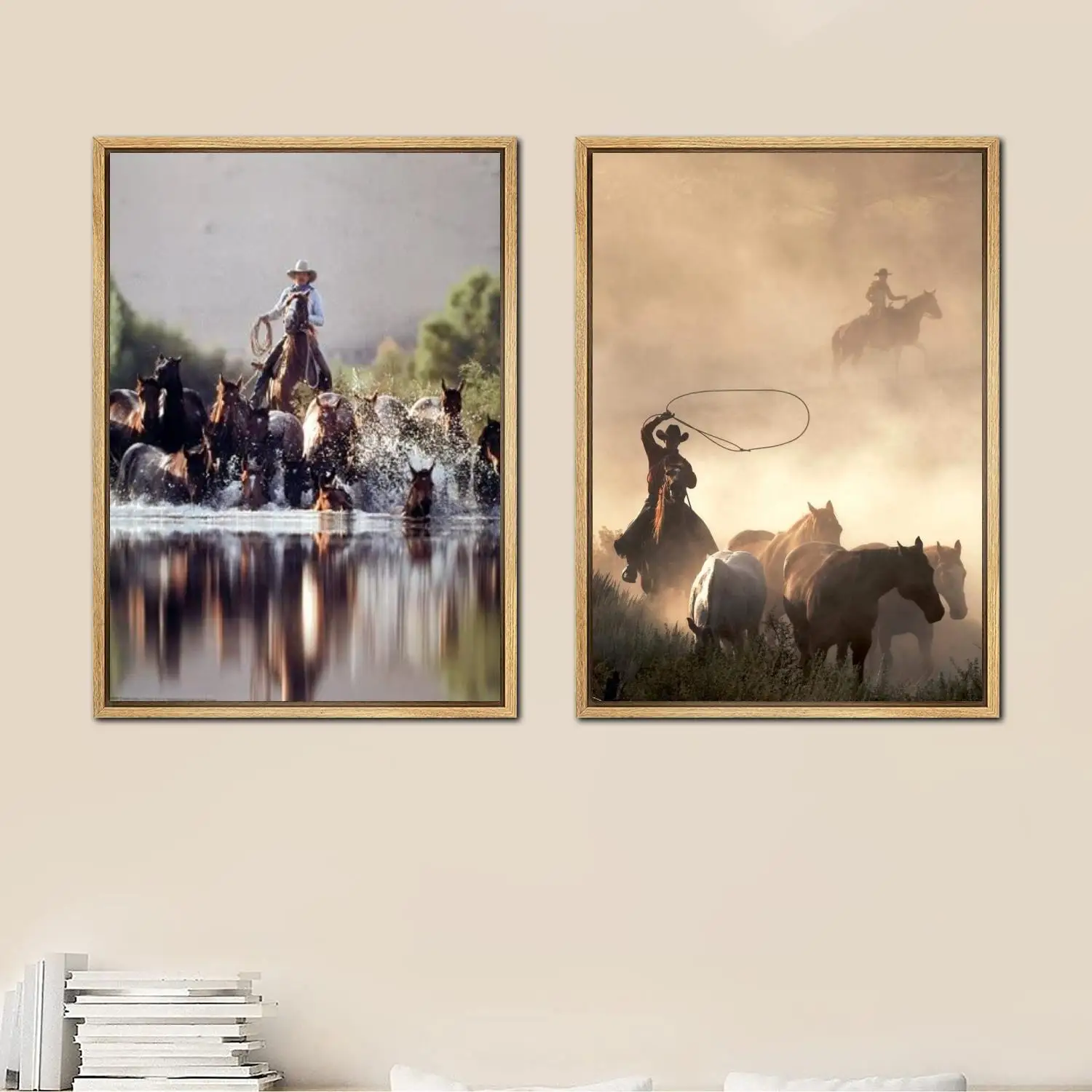

Western Cowboy Posters Painting 24x36 Wall Art Canvas Poster room decor Modern Family bedroom Decoration Art wall decor