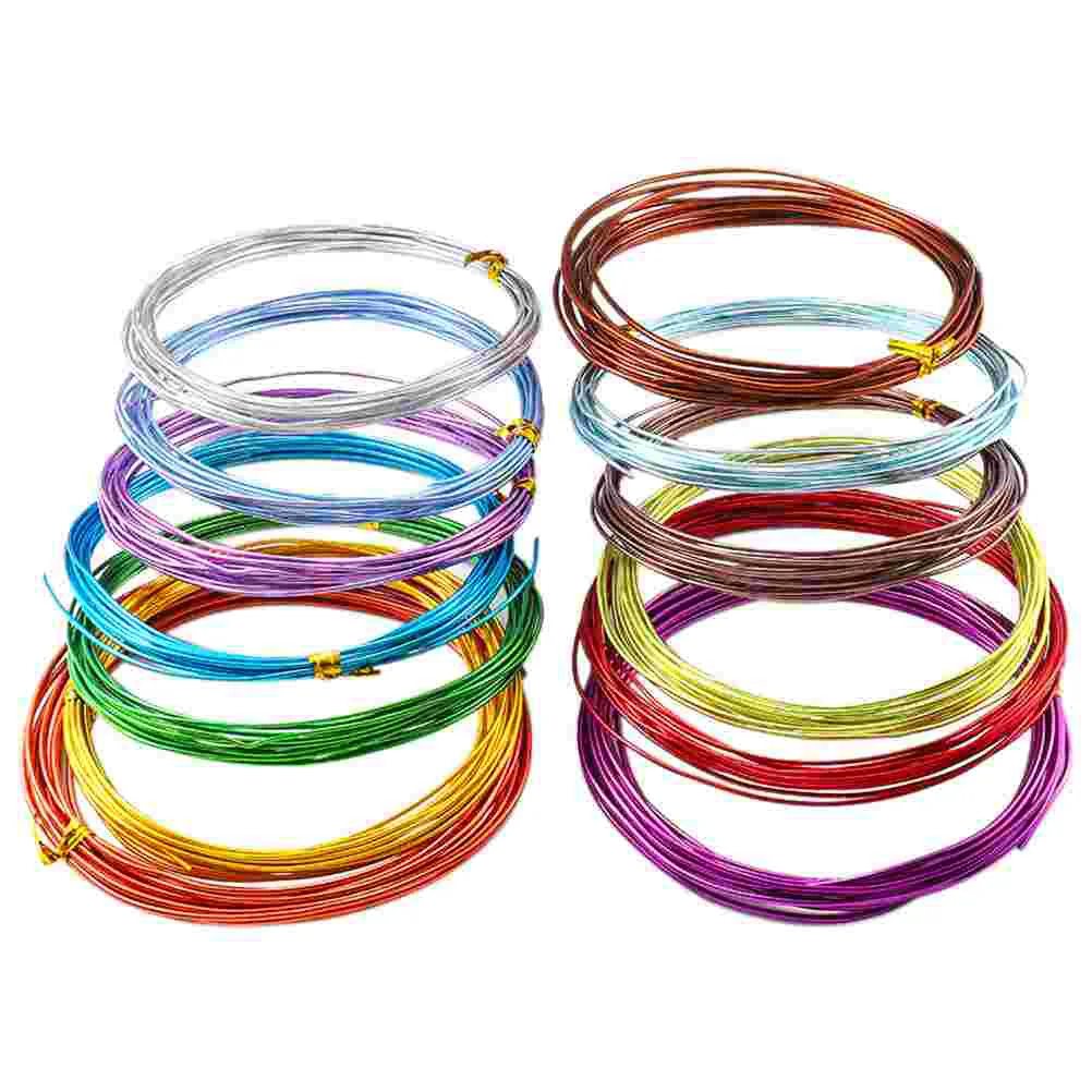 

12 Rolls Aluminum Craft Wire Flexible Artistic Colored Jewely Beading Wire