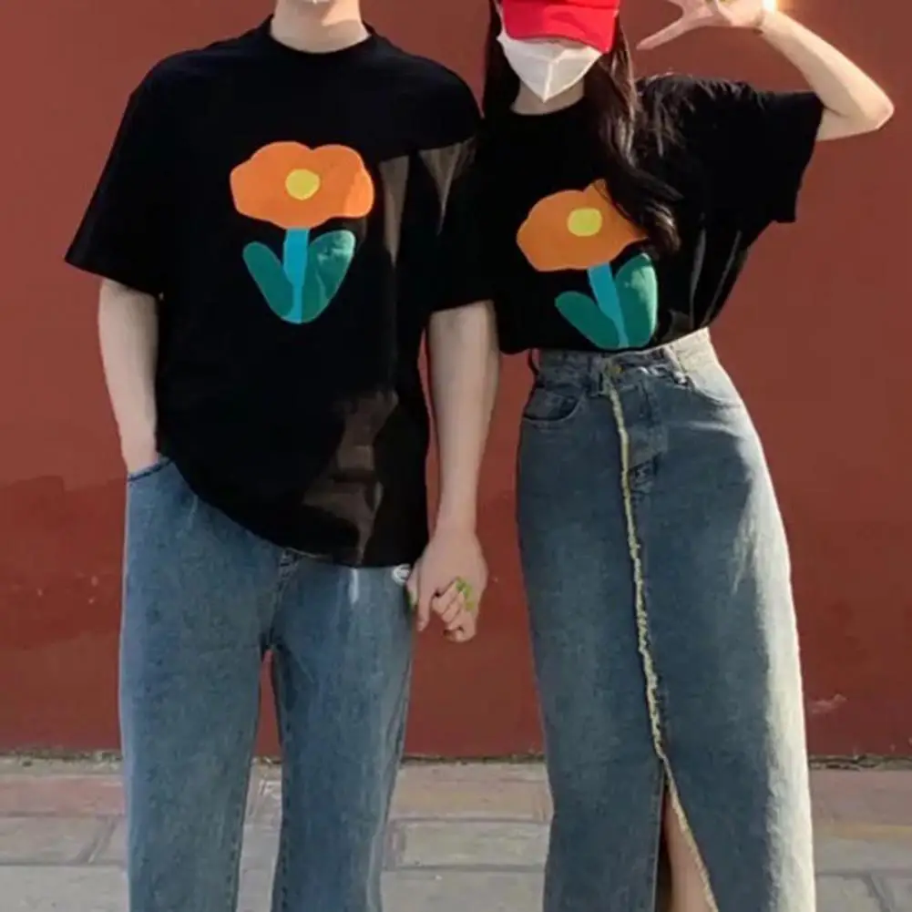 

2022, мужская и женская блузка в стиле Харадзюку, футболка оверсайз, футболка с круглым вырезом и коротким рукавом, свободный Милый Летний пул...