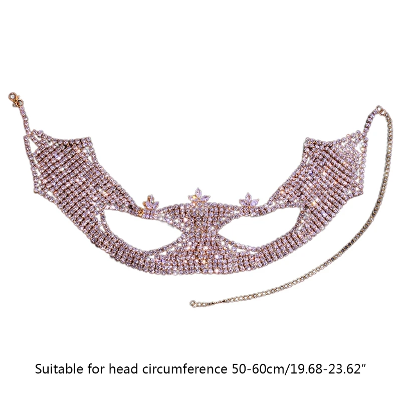 Сексуальная вуаль блестящая хрустальная маска для лица танцевальные украшения