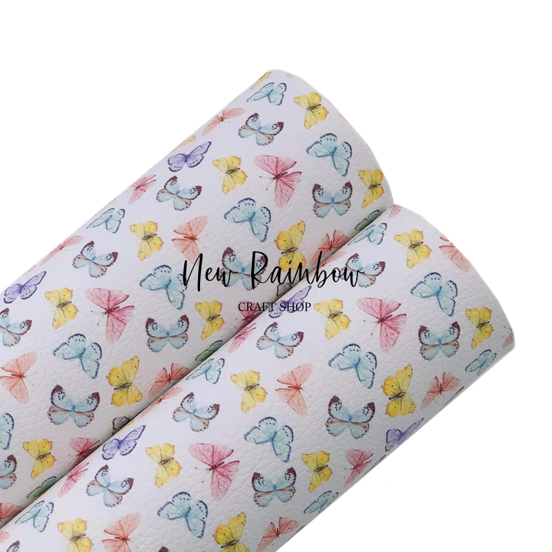 Новый Изысканный Акварельный узор Радуга 30x2 2 см/A4 бабочка из искусственной кожи