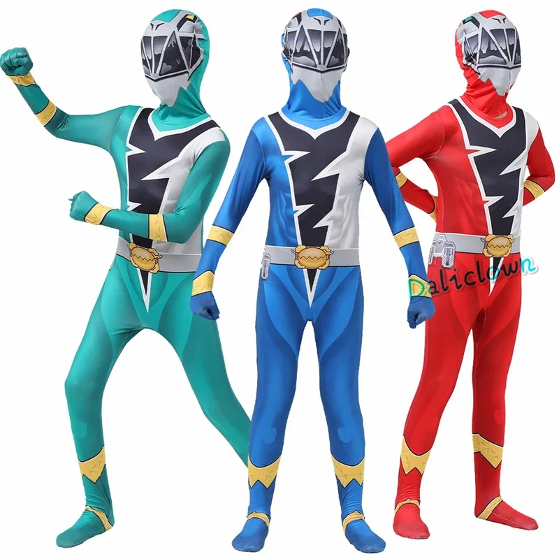 Взрослые дети power kishingyu Sentai ryusoulger косплей костюм красный человек-паук для