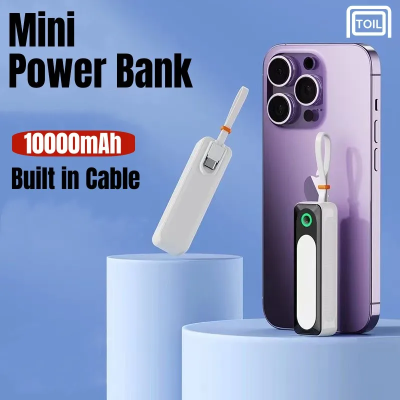 

Mini Power Bank 10000mAh Portable Charging Powerbank Mobile Phone Spare External Battery PoverBank For iPhone Samsung Xiaomi