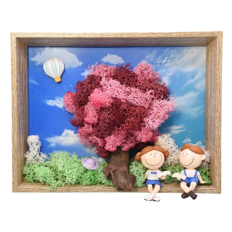 

N80C Diy Plant Painting Colorful Wall Art Embellishments Modern Micro Landscape Painting Hanging Artwork for Home Decoration