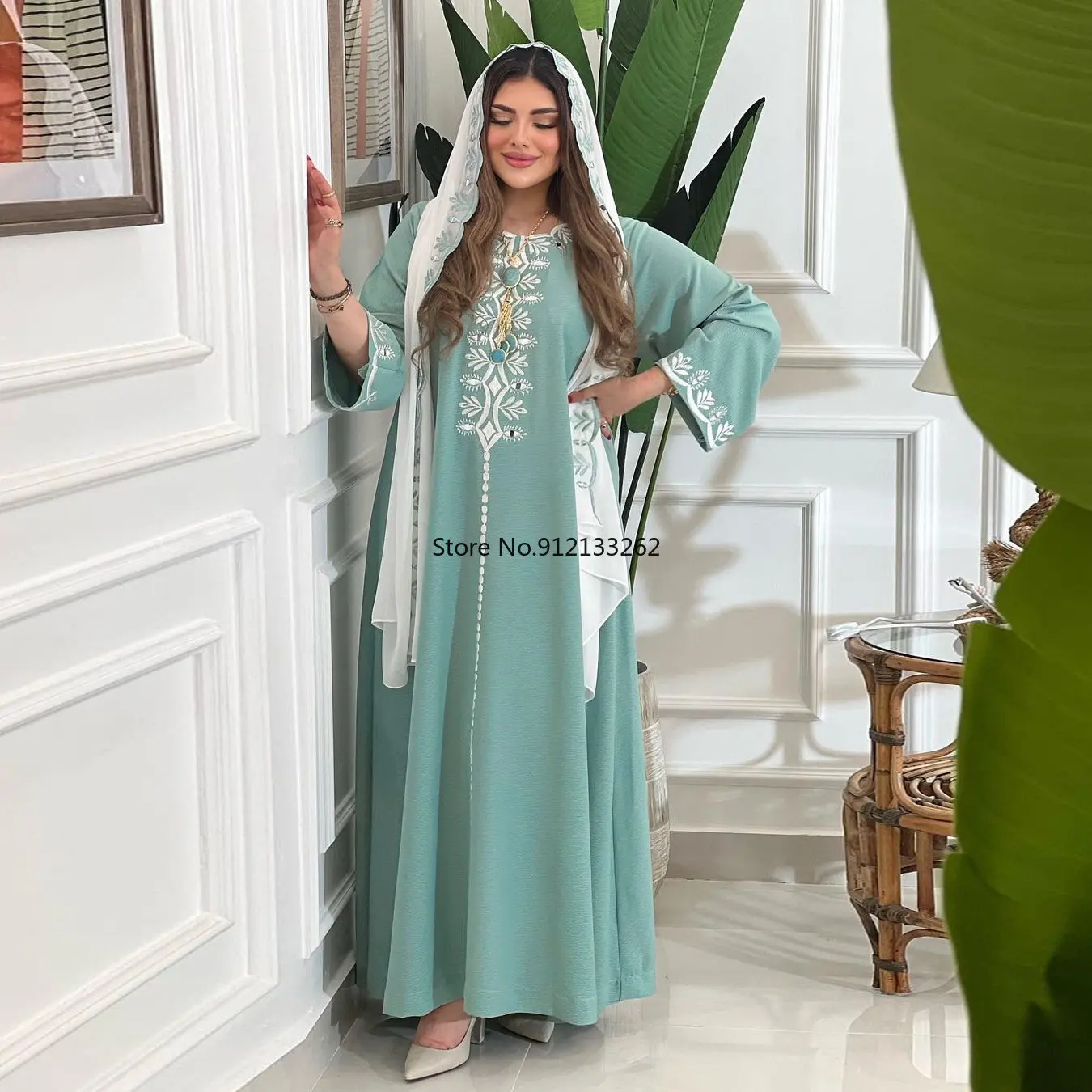 Muslim Floral Embroidery Jalabiya Women Abaya Dubai Middle East Arab Robe  Fashion Kaftan 2022 New Loose Islam Dress for Eid | АлиЭкспресс