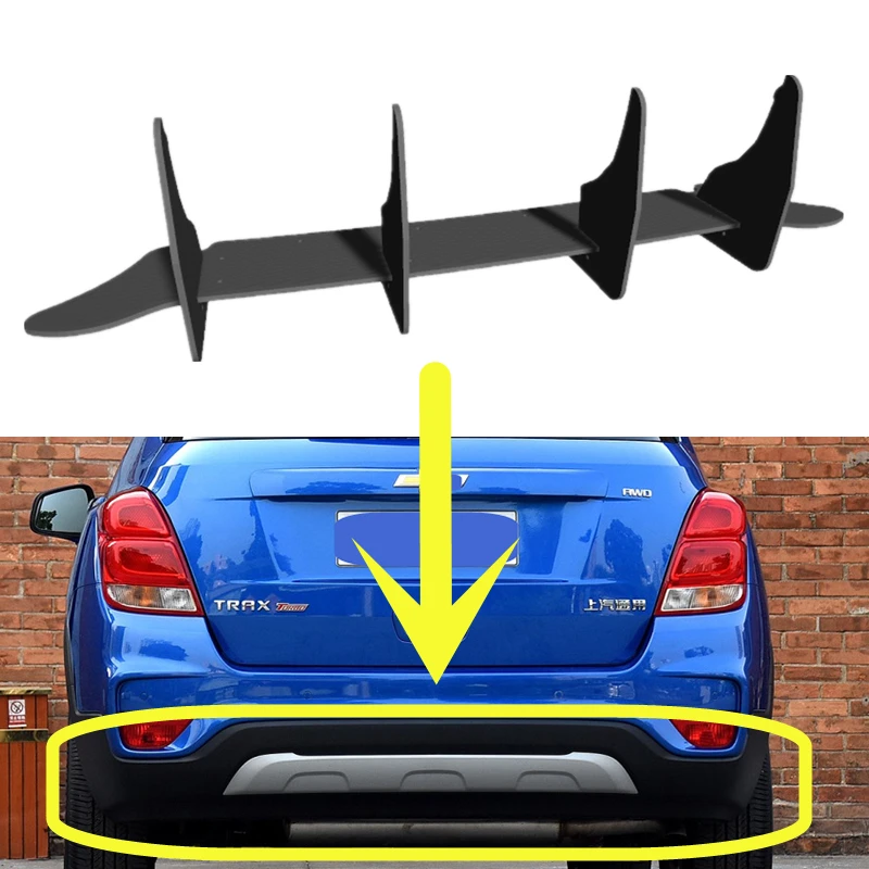 

For Chevrolet Trax 2014-2017 Year Rear Diffuser Bumper Lips Spoiler Splitter Body Kit Accessories