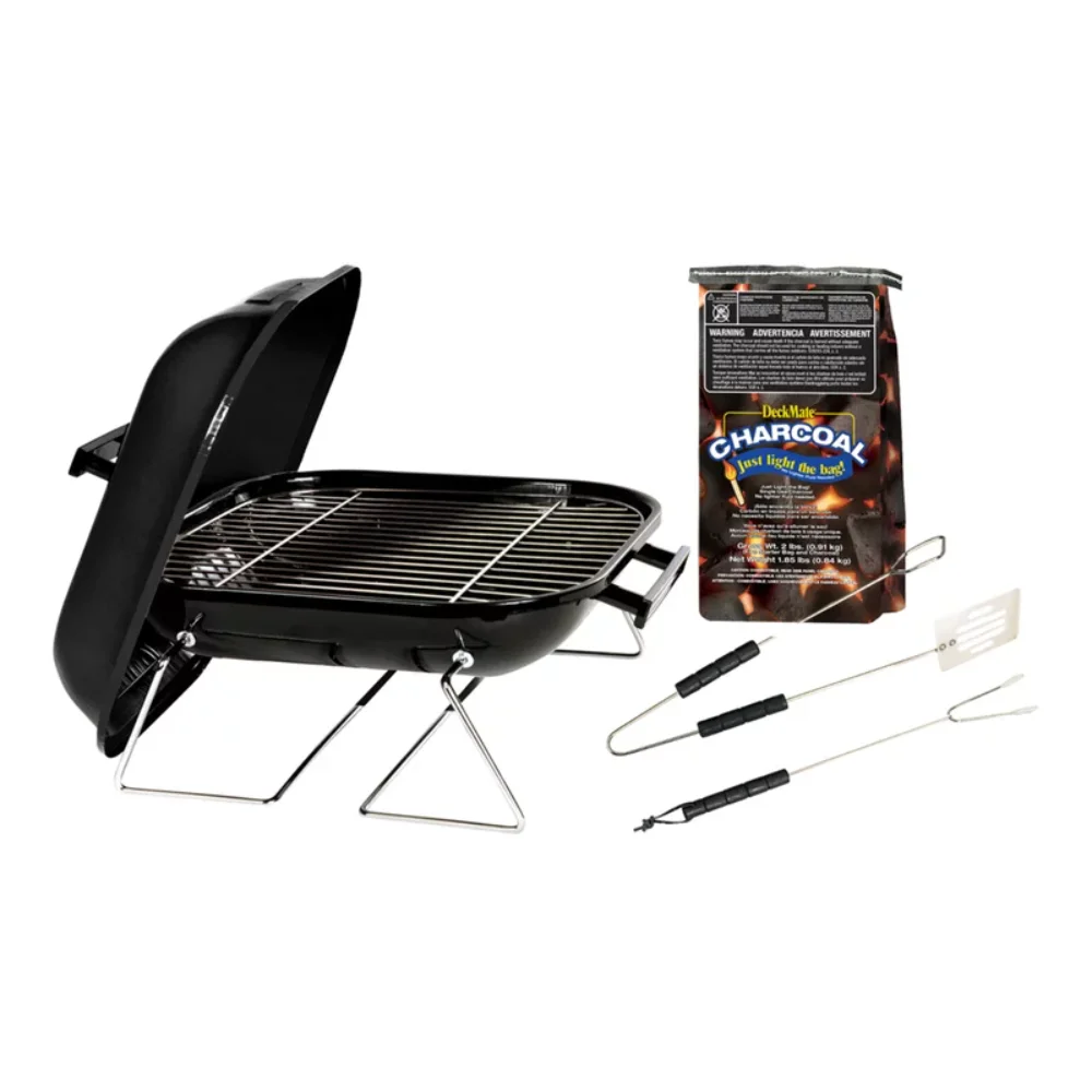 

BBQ Grill Free Shipping Camping Tabletop Grill 14 In. With Charcoal and Tool Set Barbecue Folding Outdoors Garden Stand Portable