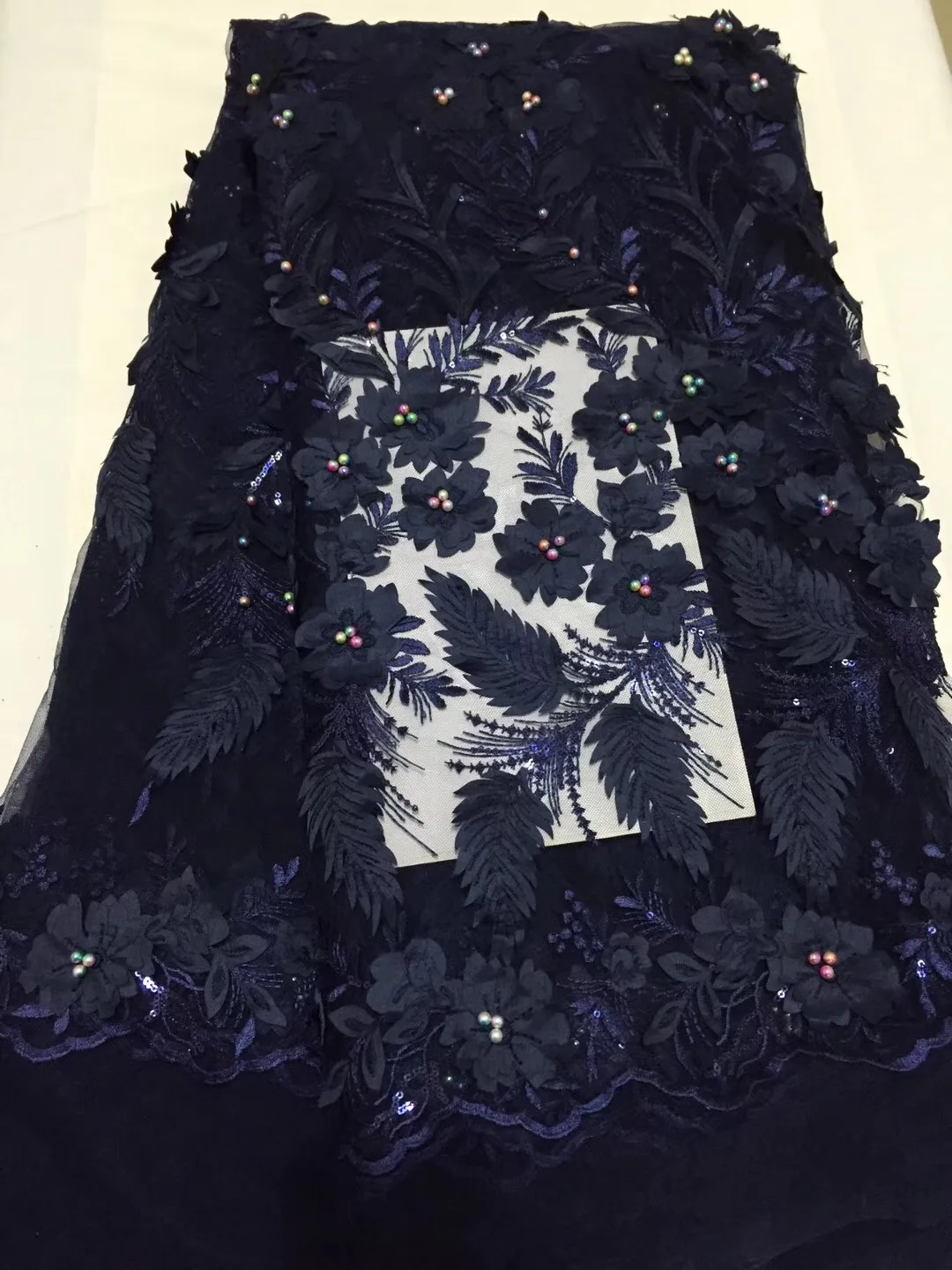 Новейший Королевский синий Лидер продаж французское кружево оптовая цена