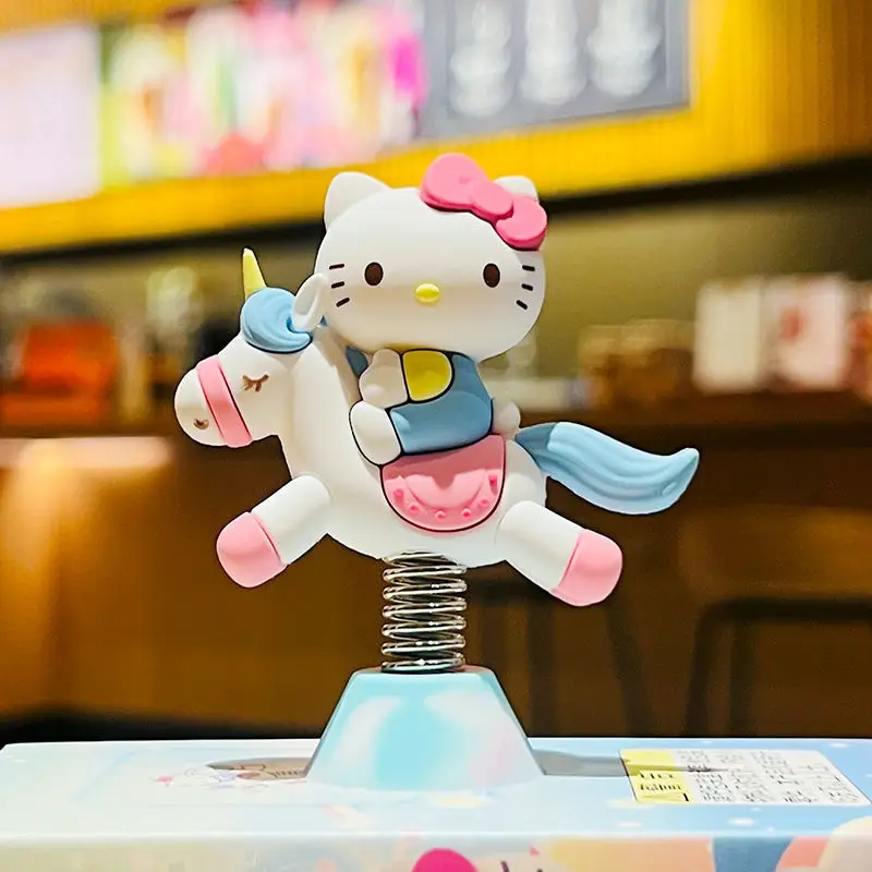 

Kawaii Sanrios Doll Kuromi My Melody Cinnamoroll Kt Cat Cartoon Cute Carousel Anime Series Desktop Decoration Gifts for Girls