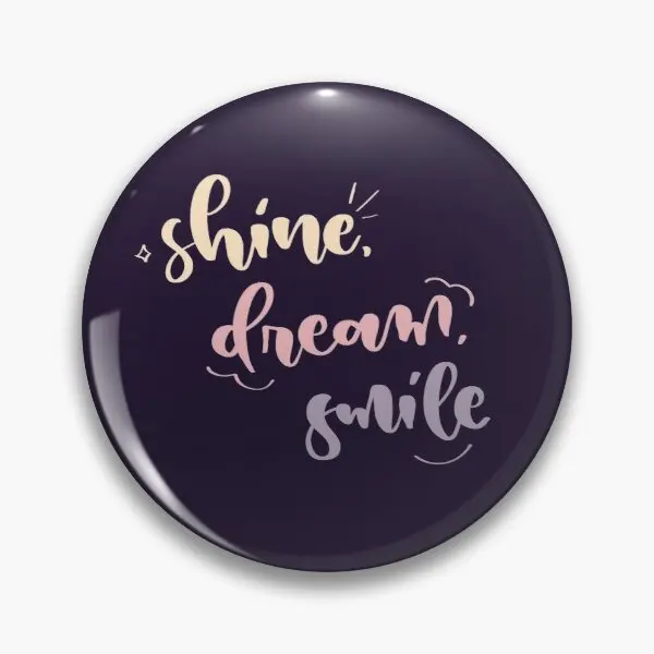 

Shine Dream Smile Soft Button Pin Gift Funny Creative Lover Badge Decor Fashion Metal Hat Lapel Pin Brooch Cute Cartoon Clothes