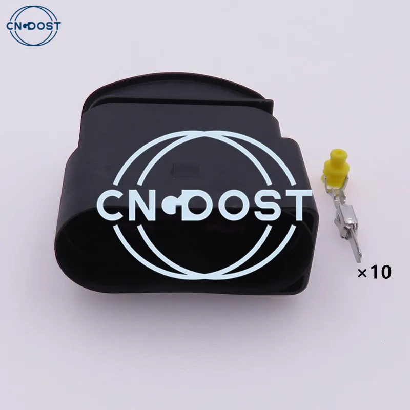 

10-контактный 1J 0973835 1J 0973735 3,5 мм датчик температуры, копилка переменного тока в сборе, розетка клапана дефляции, водонепроницаемая вилка фар для VW Audi