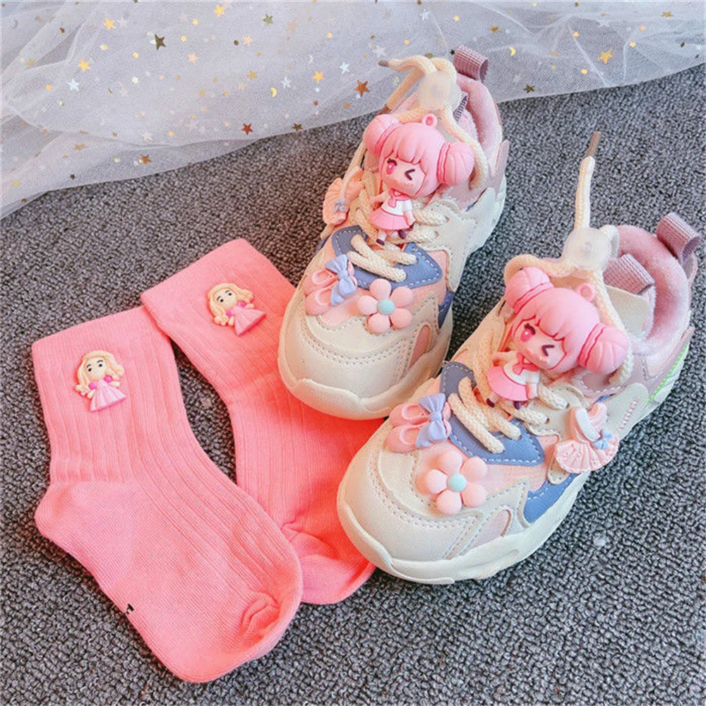 

Новый стиль, хлопковые кроссовки для девочек 2022, спортивные корейские студенческие Кроссовки принцессы, Детские кроссовки из шерсти и хлоп...