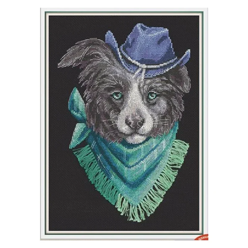 Набор для вышивки крестом Amishop Gold Collection голова зверя кошка котенок собака корова
