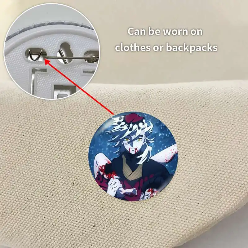 Douma Kimetsu no Yaiba аниме значок брошь с якорем периферийные булавки для учеников
