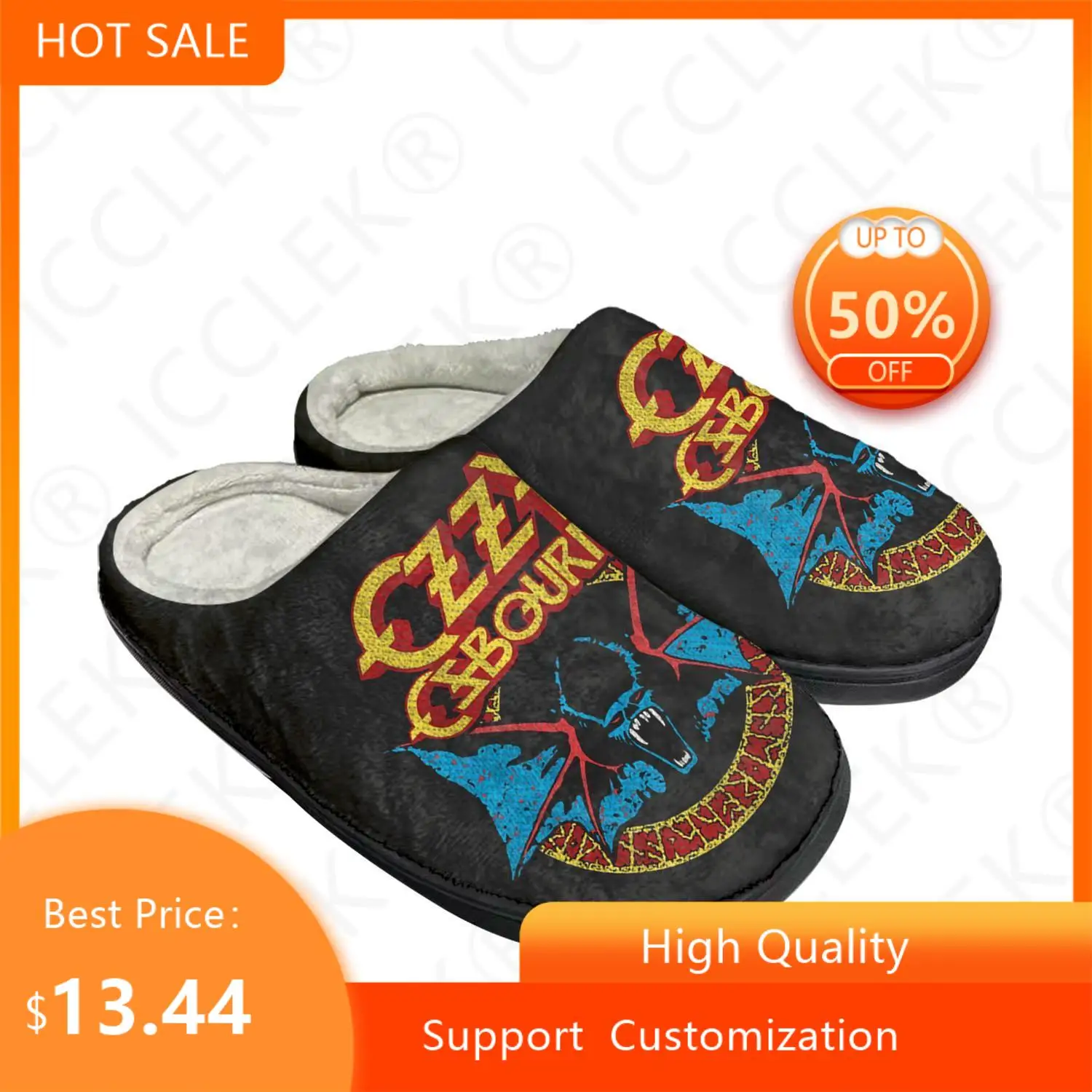 

Ozzy Osbourne Metal Rock Singer Pop Home Cotton Custom Slippers Mens Womens Sandals Plush Bedroom Keep Warm Shoe Thermal Slipper