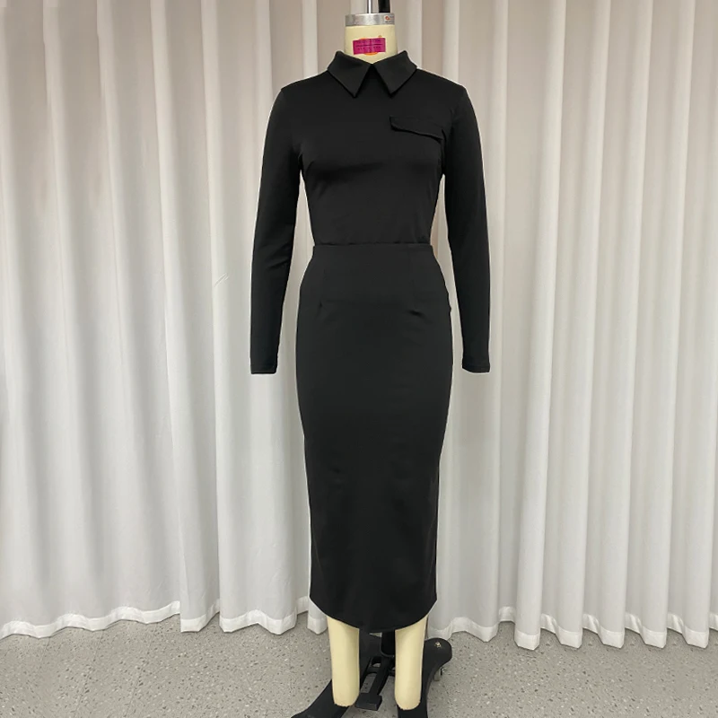 Женский комплект из 2 предметов Waytobele осенние элегантные однотонные комплекты