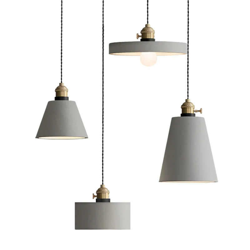 

willlustr concrete pendant light minimalist design nordic hanging lighting dinning room restaurant hotel cement suspension lamp