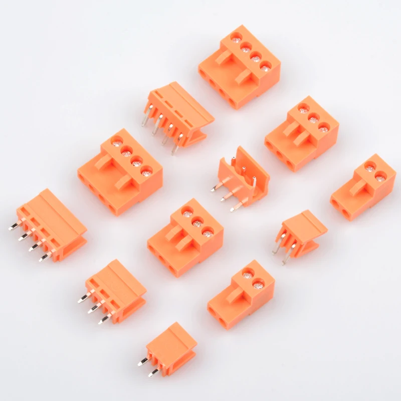 

50PCS HT3.96 HT396 HT3.96V HT3.96R 2P3P4P-12P PCB Terminal Block 15EDGK 3.96mm ORANGE WIRING TERMINAL Straight/Curved needle