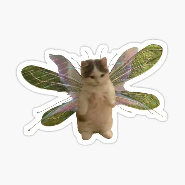 

Baby Fairy Kitten 5PCS Stickers for Home Kid Bumper Car Decor Decorations Cute Room Laptop Window Anime Cartoon Art