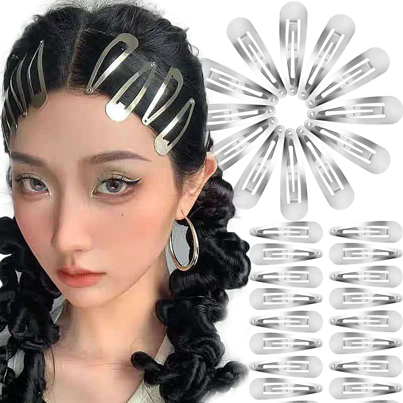 

30PCS/Pack NEW Simple Silver Plated Hair Clips Girls Hairpins BB Clips Barrettes Headbands for Women Hairgrips Hair Accessories