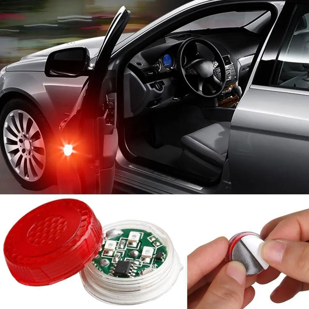 

Universal LED Car Opening Door Safety Warning Anti-collision Lights Magnetic Sensor Strobe Flashing Alarm Lights Parking Lamp