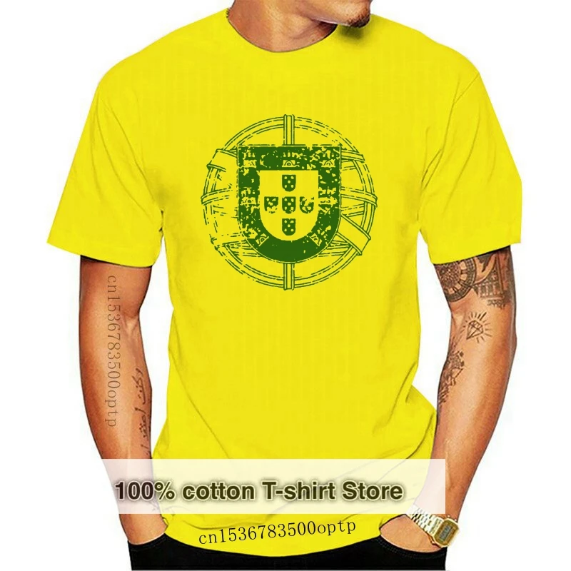 

Приталенная винтажная португальская зеленая футболка для мужчин, хлопковые взрослые футболки, комикс, фотография