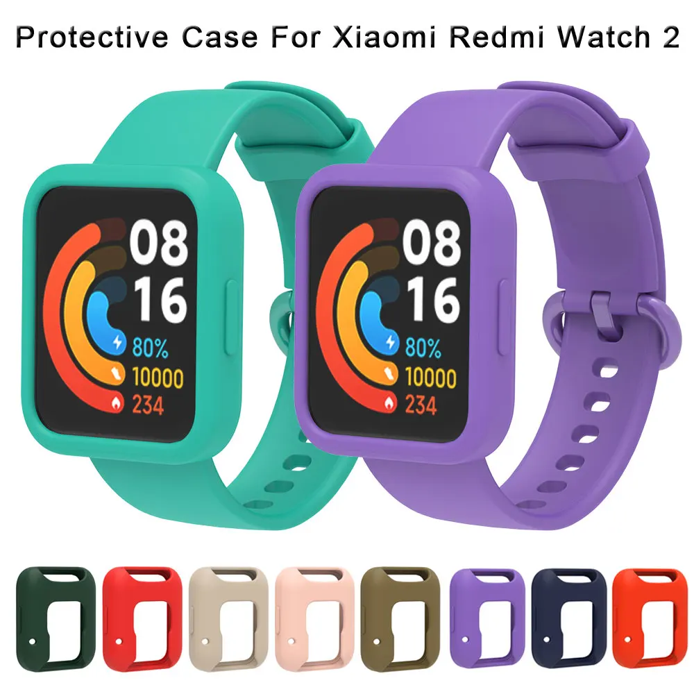 

Защитный чехол для часов Xiaomi Redmi Watch 2, Силиконовый противоударный мягкий защитный чехол для смарт-часов Redmi Watch 2