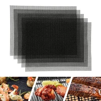 grill mesh mat set of 5 reusable non stick bbq grilling mats works on outdoor gas charcoal electric grill 16 x 12 inch