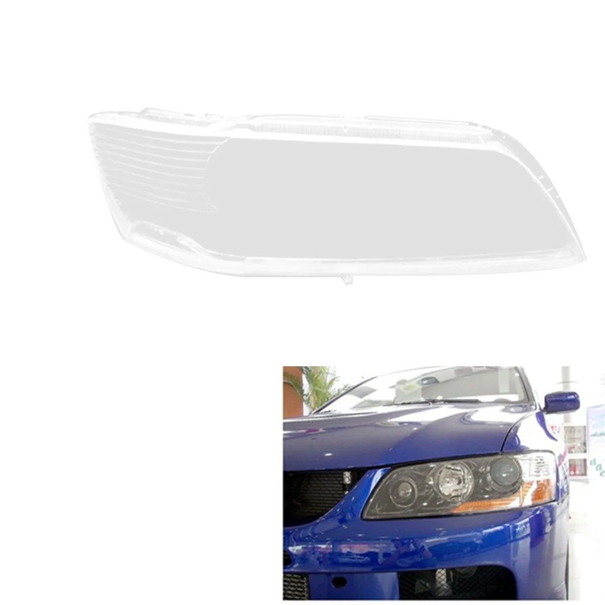 Прозрачная крышка для правой фары автомобиля Mitsubishi Lancer Evolution 2005-2006