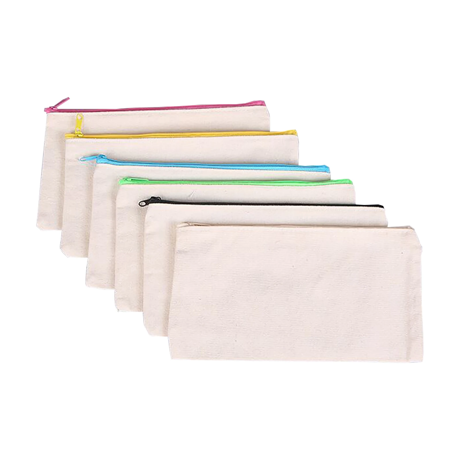 

10 шт., многофункциональные холщовые сумки-карандаши на молнии