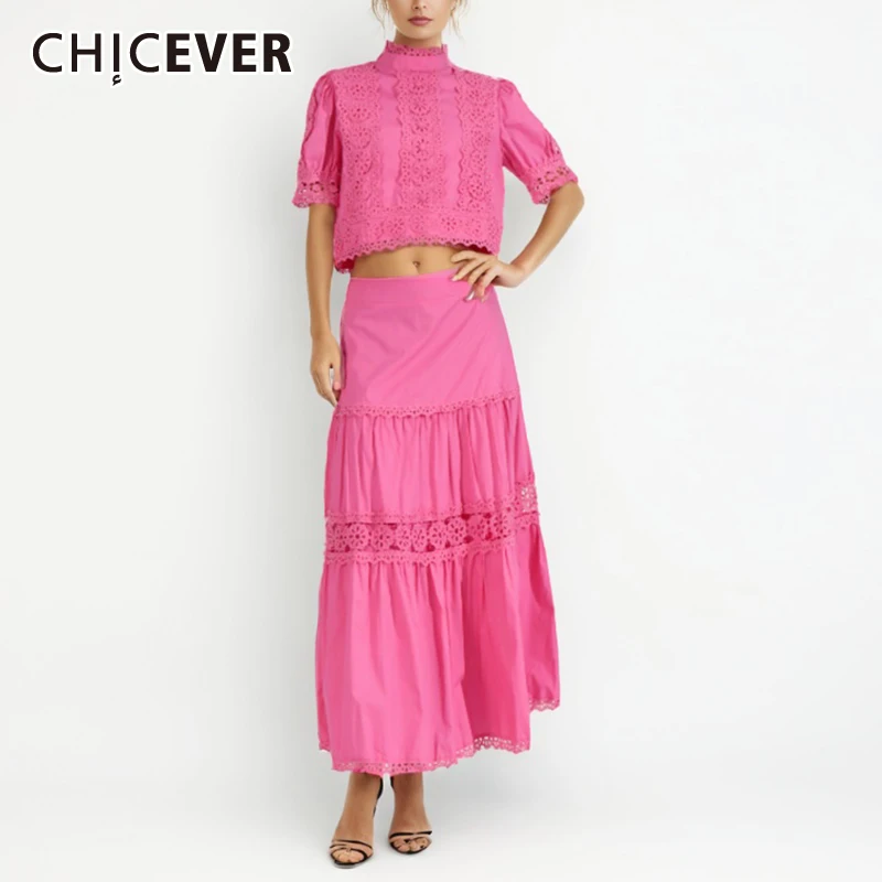 Женский однотонный комплект из двух предметов CHICEVER