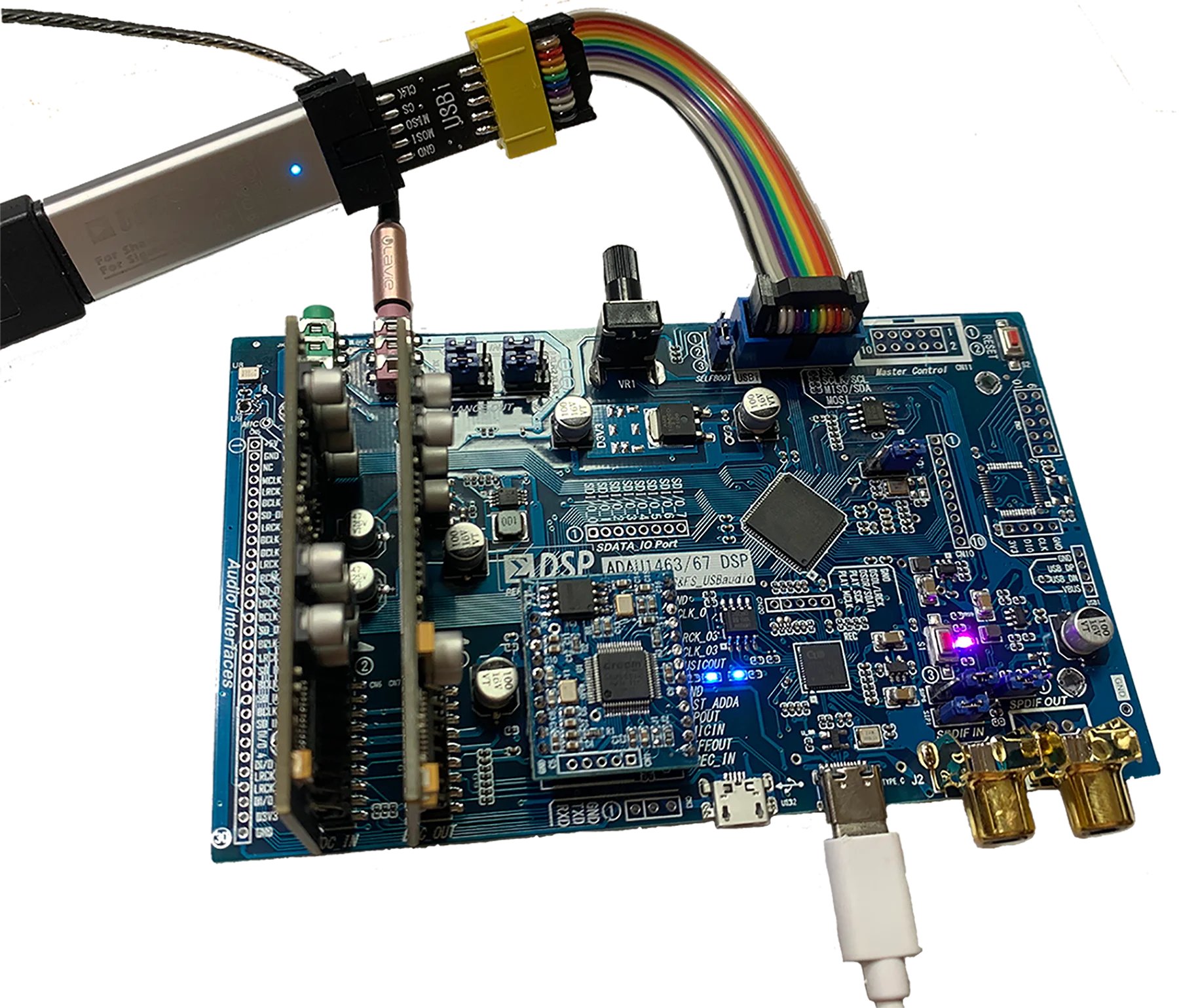 

ADAU1463 development board ADAU1467 compatible with CT7601USB interface SAM5504 effector module