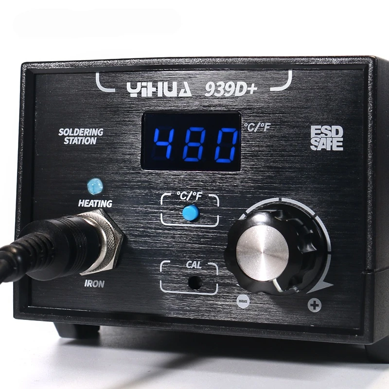 New YIHUA 936 Soldering Station Adjustable Constant Temperature Soldering Station 939D+ C/F Temperature Soldering Iron Kit Set enlarge