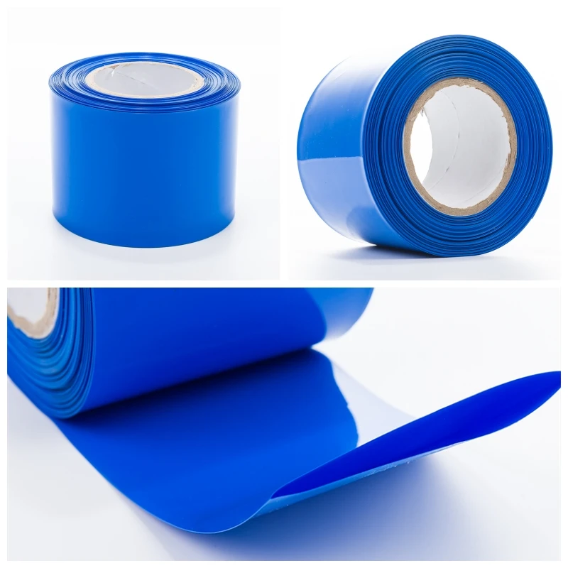 

50mm 18650 Lithium Battery Heat Shrink Tube Tubing Li-ion Wrap Cover Skin Blue PVC Shrinkable Film Pipe Sleeves Accessories