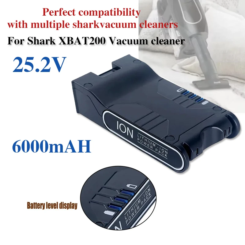 Für Shark XBAT200 25 2 В 6000 мАч IONEN Rakete IONFlex und 2X литий-ионный аккумулятор Akku Cordless Staubsauger Batterien