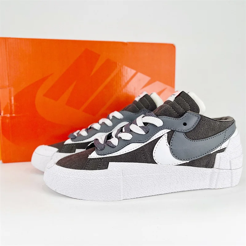 Кроссовки Sacai x Nike Blazer Низкая мужская и женская повседневная обувь